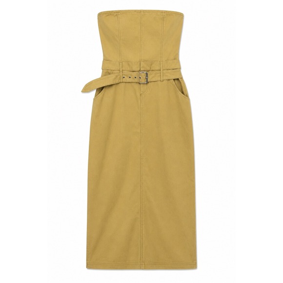 Zara Dresses & Skirts - Zara Strapless Cargo Dress Size Medium NWT Belted Utility Midi Dress